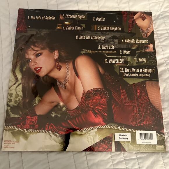 Taylor Swift Life of a Showgirl Vinyl Tiny Bubbles Champagne Pearlescent Sealed - Picture 3 of 3